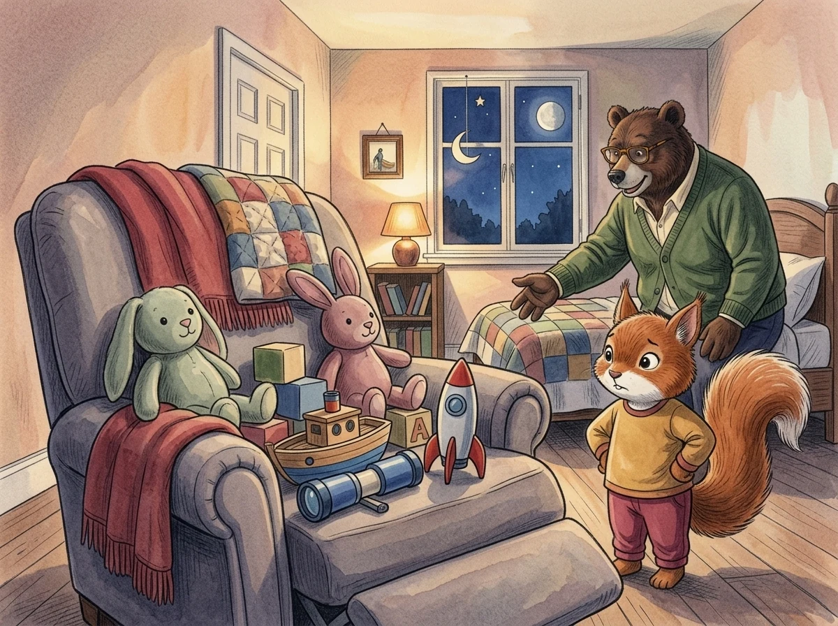 Illustration for page 8: Two throws! Two bunnies! A train! One more rule!